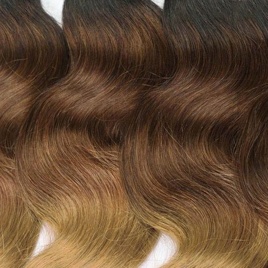 3 Color Ombre Body Wave Frontal - Bossette Hair
