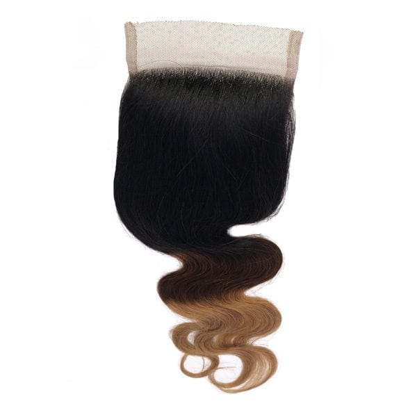 3 Color Ombre Body Wave Closure - Bossette Hair